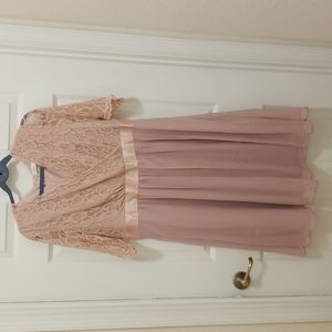 Pinup Fashion light rose colored dress. Worn once for daughters reception.